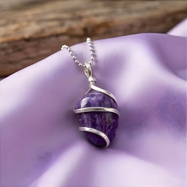 Amethyst Pendant, Katela Gemstone Locket, Amethyst Necklace, Size 1.5x1 Inch