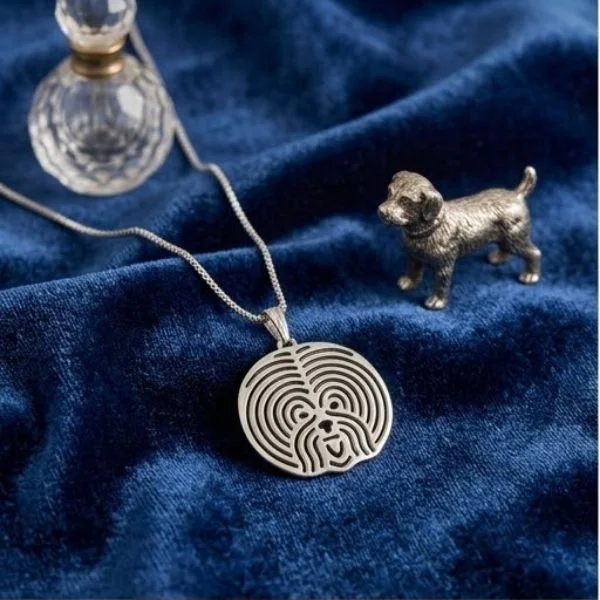 Bichon Frise Necklace, Bichon Frise Charm Pendant, Size 1x1 Inch
