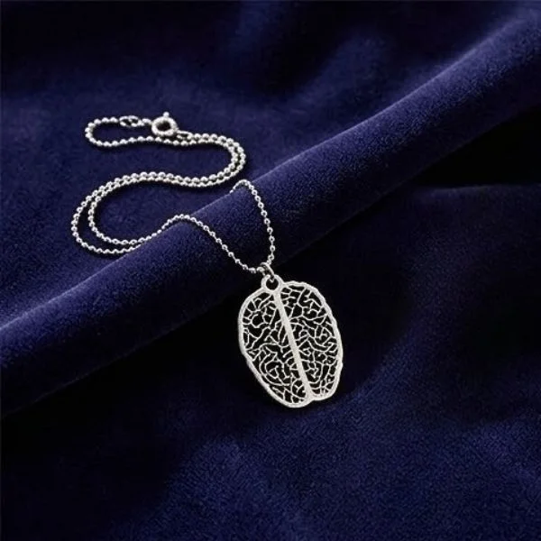 Big Brain Necklace, Brain Charm Pendant, Brain Locket, Size 2x1.5 Inch