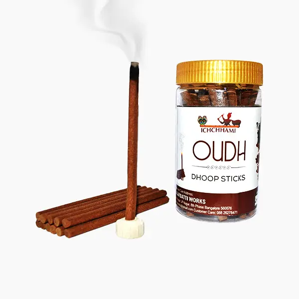 Ayurvedic Natural Incense Agarbatti, Oudh Natural Incense, 50 pcs Incense Sticks