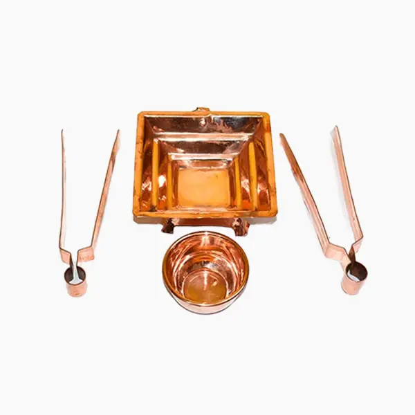 Hawan Kund, Pure Copper Havan Kund, Yagna Kund, Size 6x6 Inch