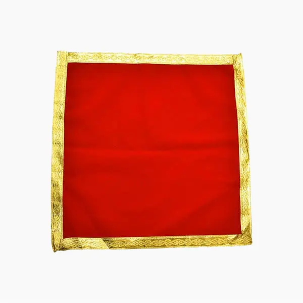 Puja Asana, Laal Asana, Red Velvet Pooja Carpet, Worship Carpet, Big Size 21x21 Inch