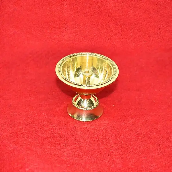 Akhand Jyot Puja Diya, Akhand Jyot Brass Diya, Brass Puja Lamp, 1 Pcs