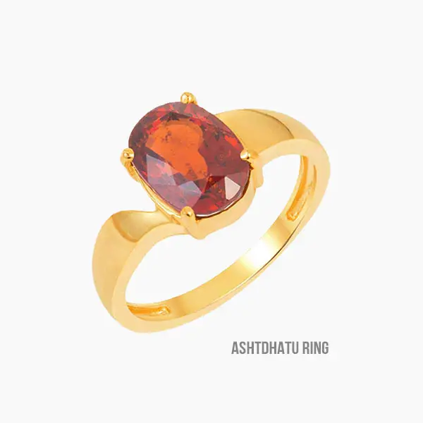 Hessonite Ring, Gomed Gemstone Ring, Lab Certified Hessonite Ring