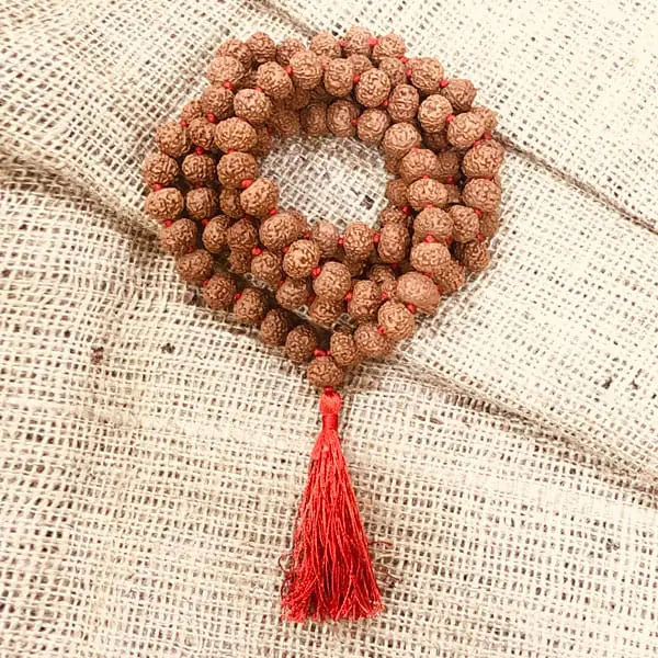 8 Mukhi Rudraksha Mala, Eight Face Rudraksha Rosary, Beads 108, Size 8 mm