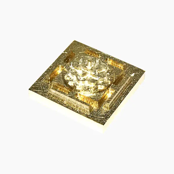 Baglamukhi Chowki Yantra, Mahavidya Baglamukhi Yantra, Brass, Size 1.5X1.5 Inch