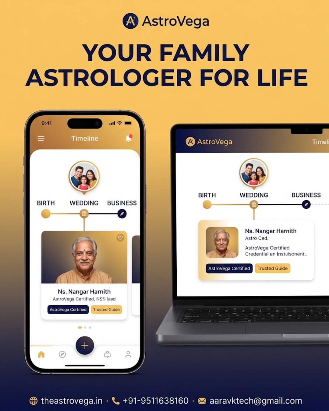 Future vision: the family astrologer for life — one trusted AstroVega advisor who follows your journey across every life chapter, like a family doctor