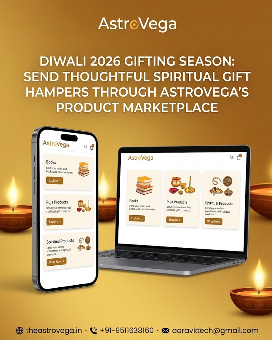 Diwali 2026 Gifting Season: Send Thoughtful Spiritual Gift Hampers Through AstroVega's Product Marketplace