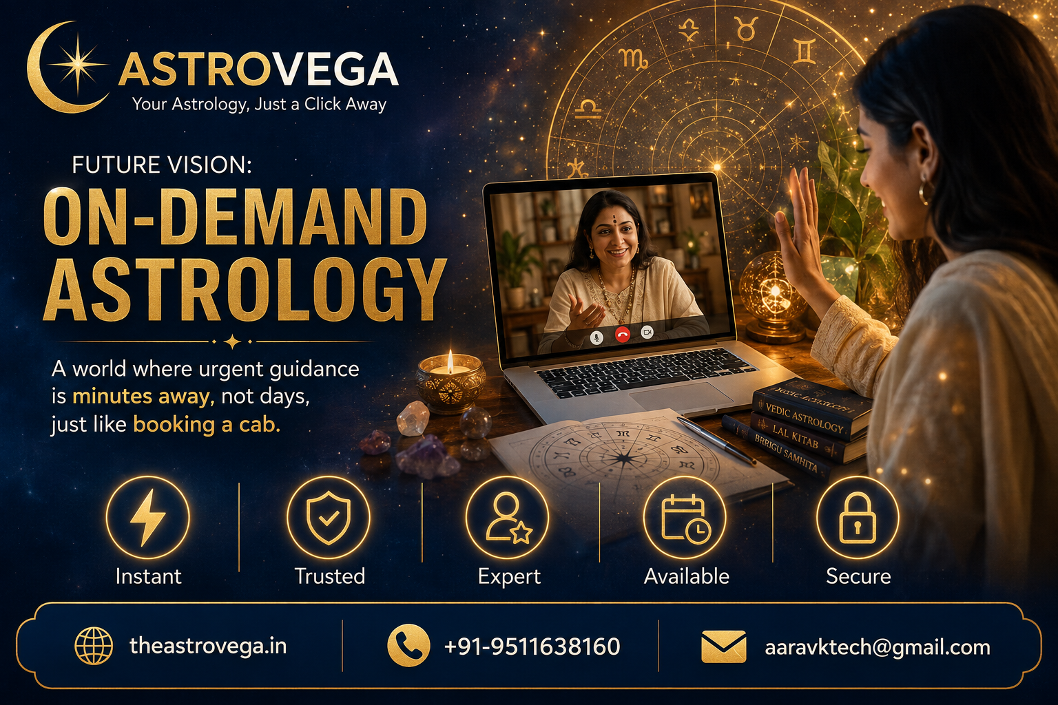 Future Vision: On-Demand Astrology — a world where urgent guidance is minutes away, not days, just like booking a cab