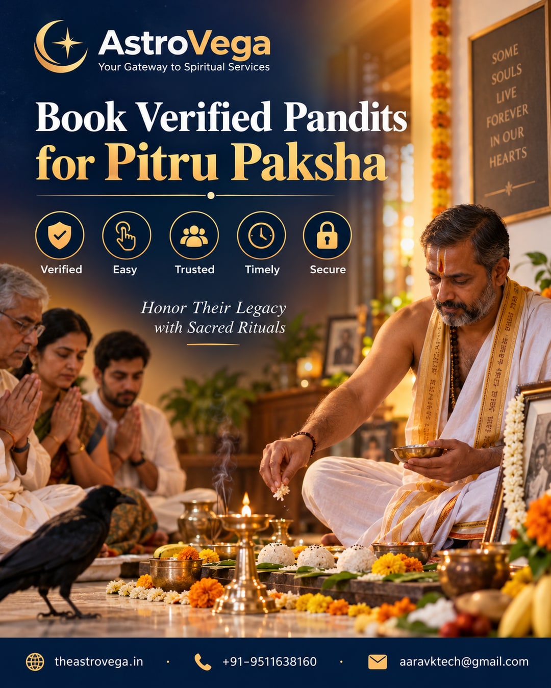 Pitru Paksha 2026: Book Verified Pandits for Shraddha & Tarpan Rituals on AstroVega