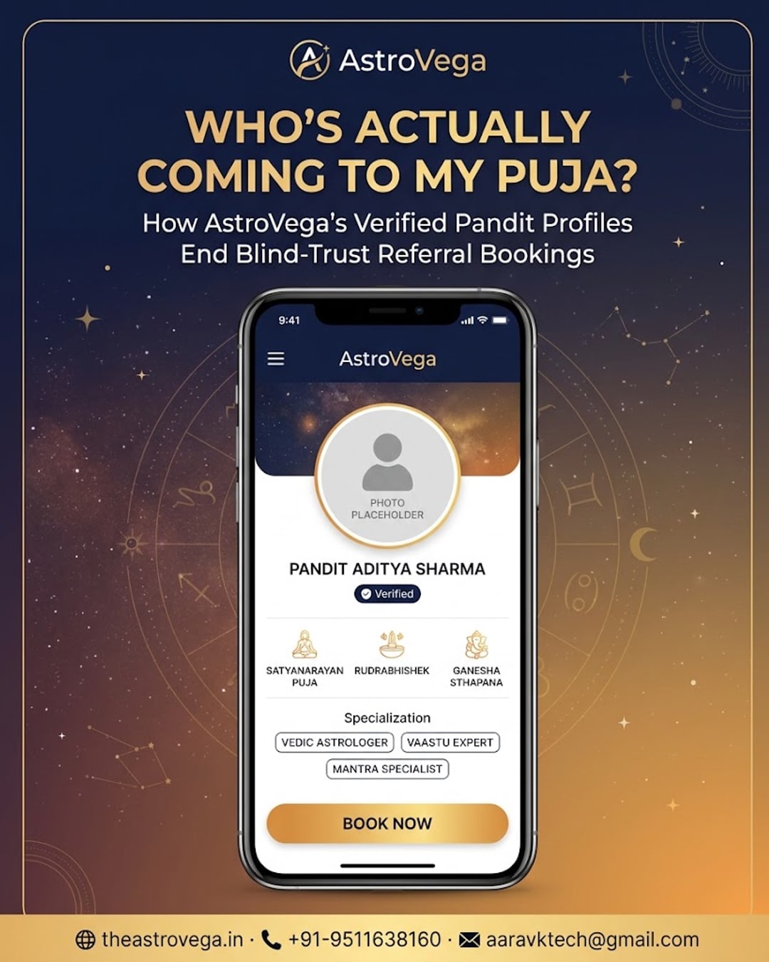 Who's Actually Coming to My Puja? How AstroVega's Verified Pandit Profiles End Blind-Trust Referral Bookings