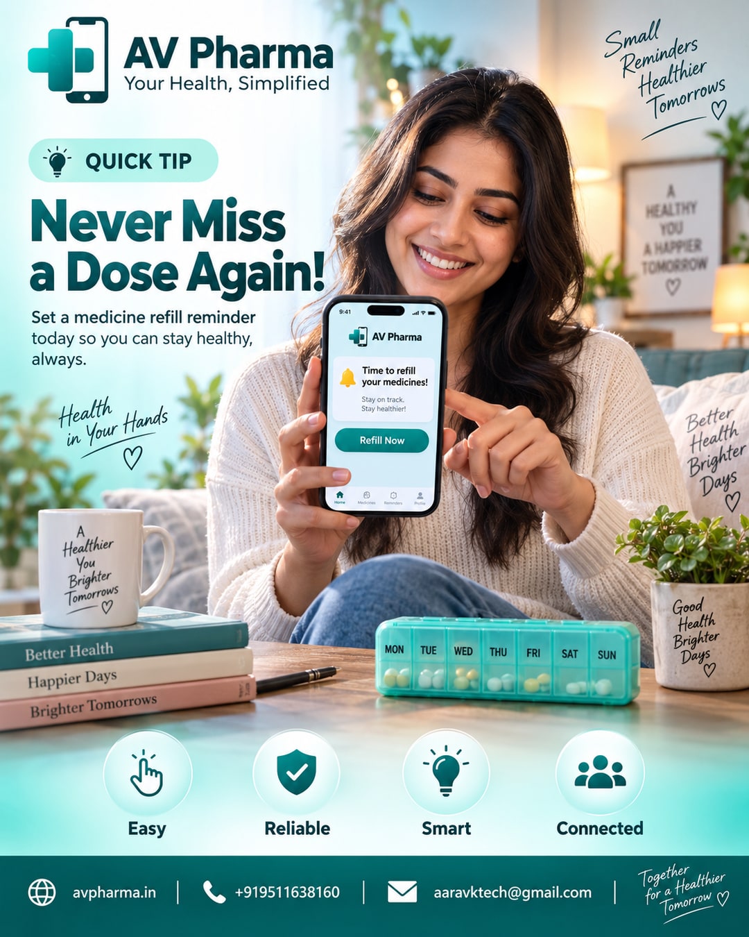 AV Pharma Quick Tip: Set a Medicine Refill Reminder Today So You Never Miss a Dose