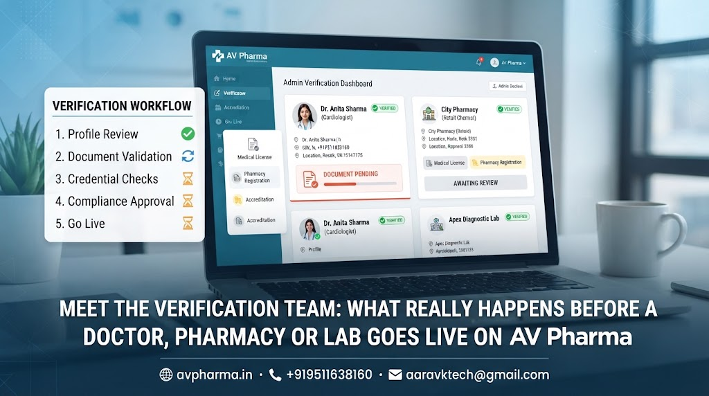 Meet the Verification Team: What Really Happens Before a Doctor, Pharmacy or Lab Goes Live on AV Pharma