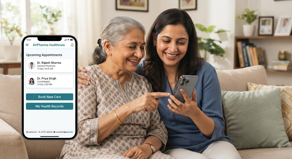 avpharma faq: will my elderly family members struggle to use a digital healthcare app or book care online?
