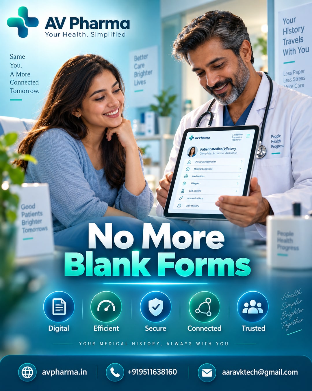 The Blank Form Problem: How AV Pharma Ends the Painful Ritual of Rewriting Your Medical History at Every New Clinic