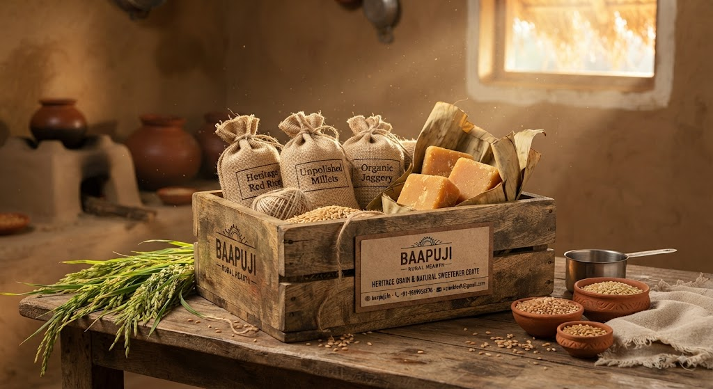 Baapuji Rural Hearth Heritage Grain & Natural Sweetener Crate