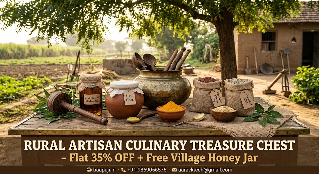 baapuji rural artisan brass-pot cold-pressed culinary treasure chest bundle