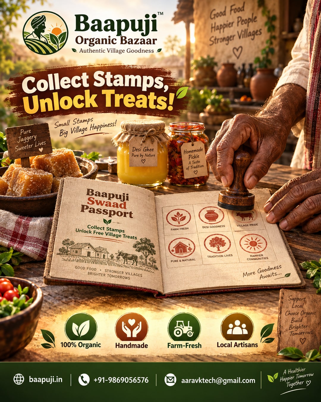 Baapuji Swaad Passport - Collect Stamps, Unlock Free Village Treats