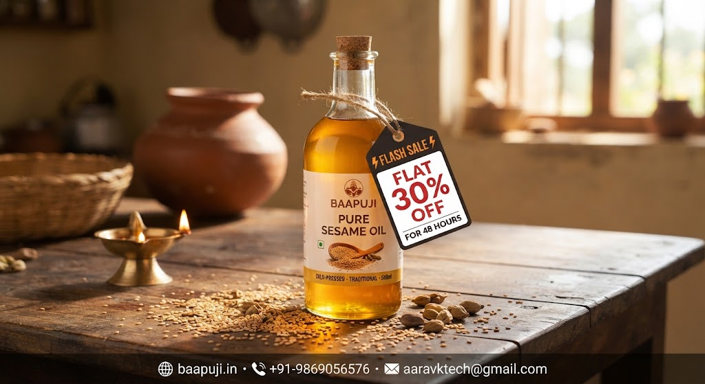 Sesame Oil Flash Sale - Flat 30% Off for 48 Hours