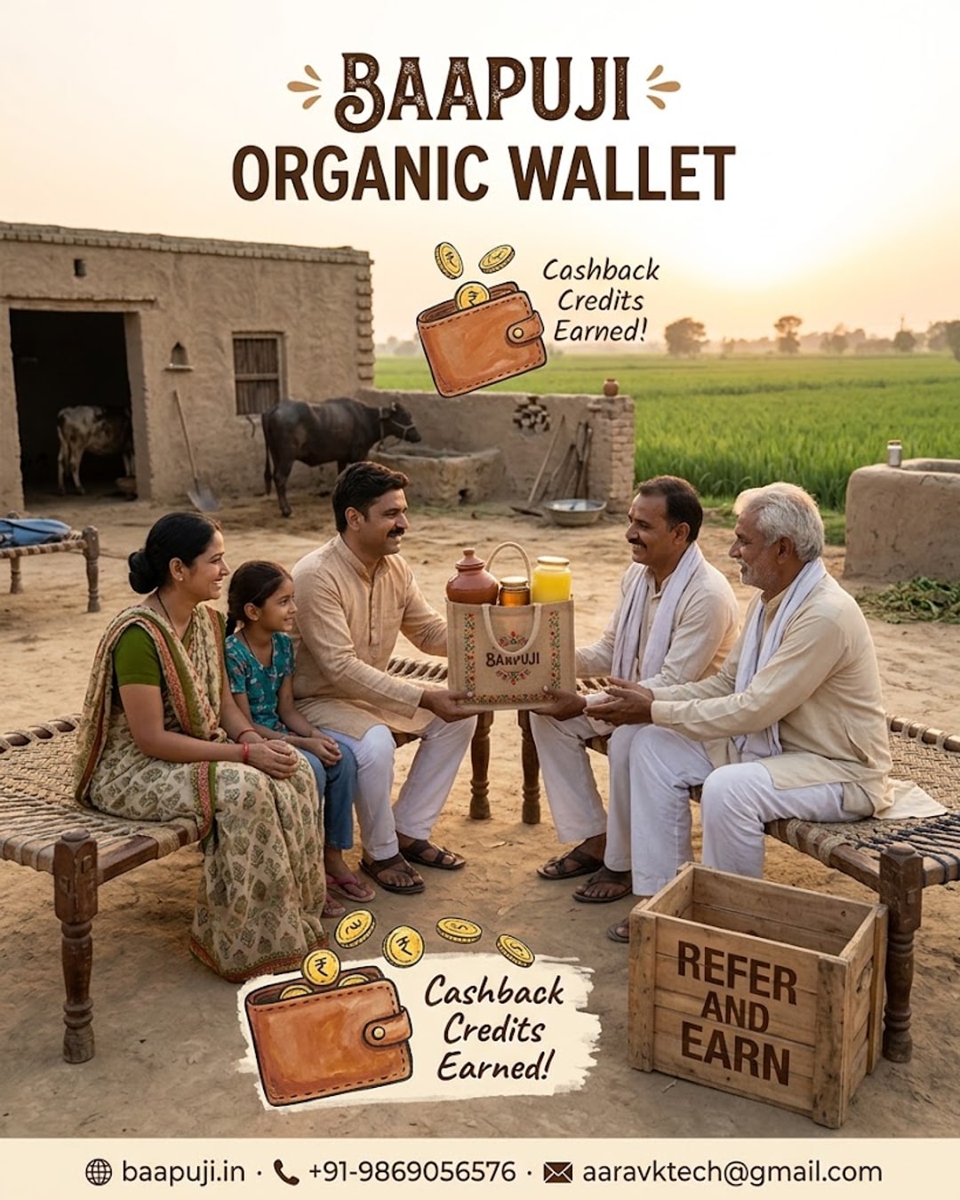 Baapuji Refer & Earn Organic Wallet