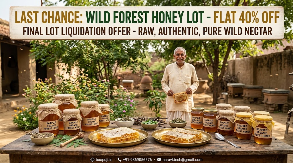 Baapuji Organic Forest Honey & Wild Nectar Final Lot Liquidation Offer