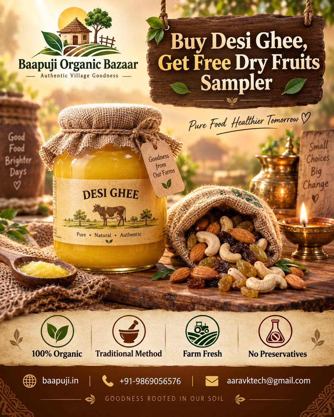 Buy Desi Ghee, Get a Free Dry Fruits Sampler