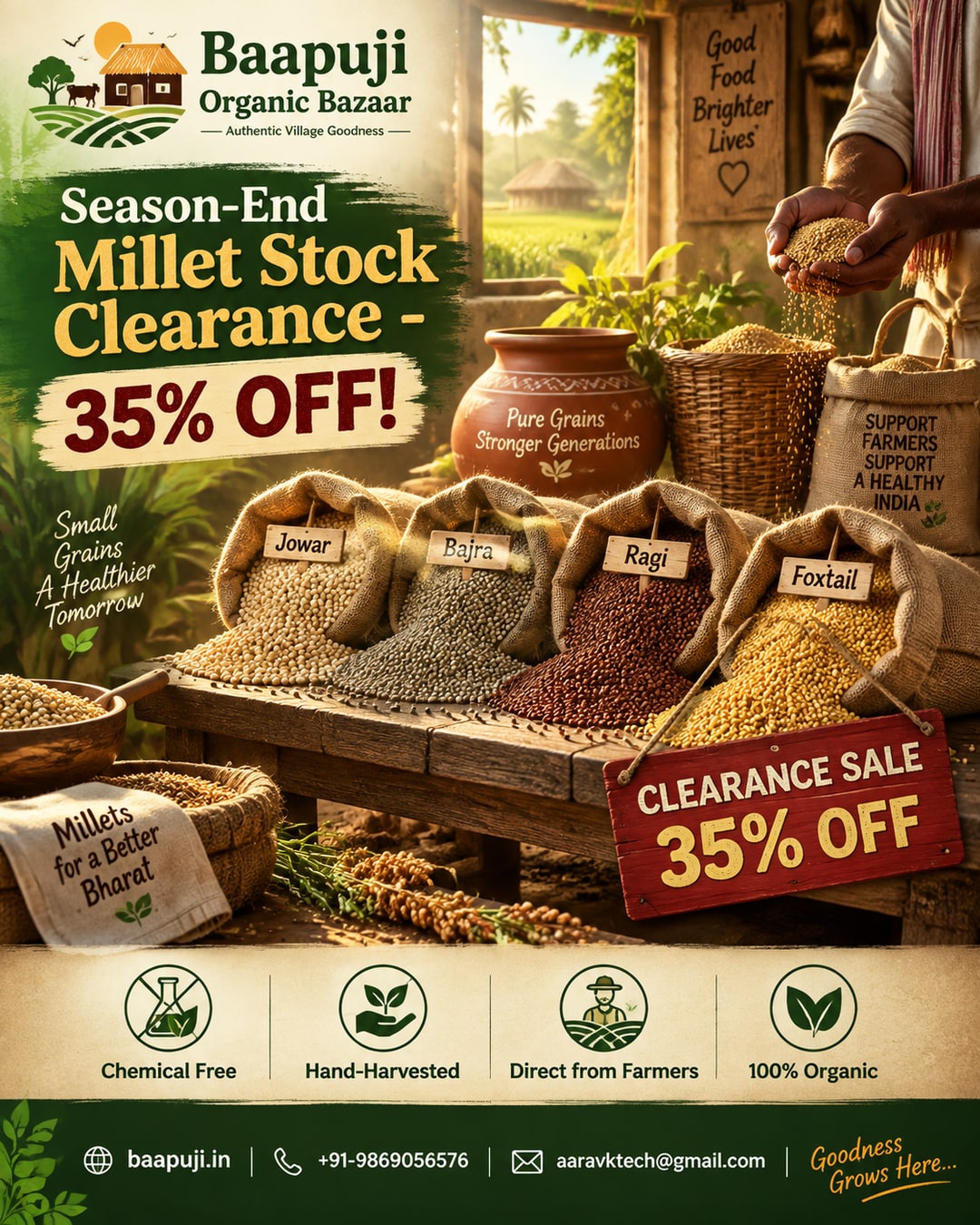 Season-End Millet Stock Clearance