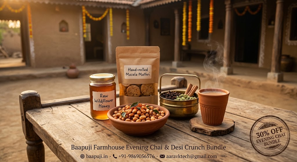 Baapuji Farmhouse Evening Chai & Desi Crunch Bundle