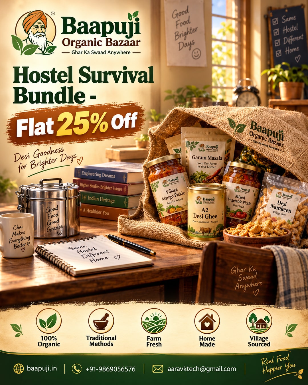 Baapuji Hostel Survival Bundle - Ghar Ka Swaad Anywhere