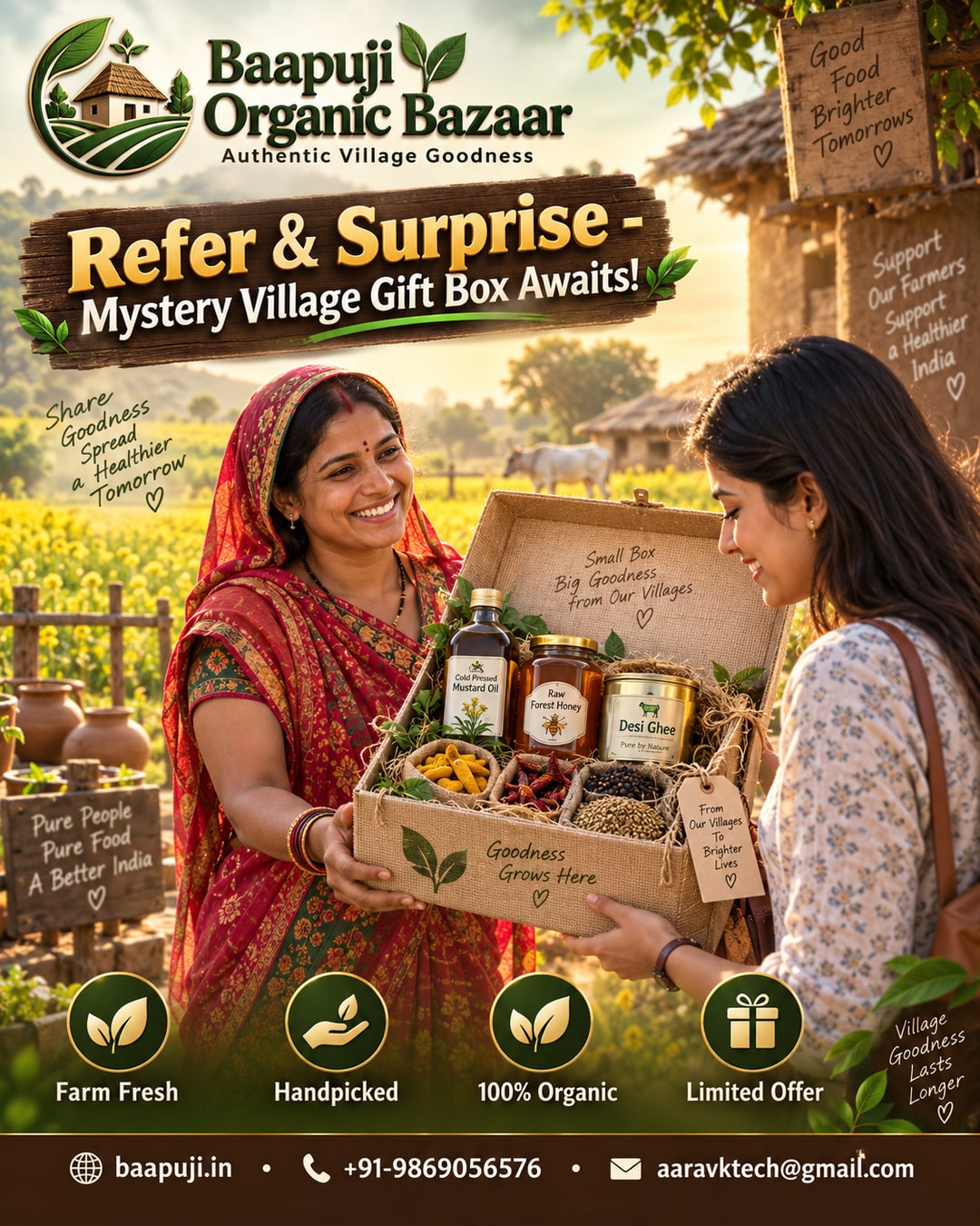 Baapuji Refer & Surprise - Mystery Village Gift Box Awaits