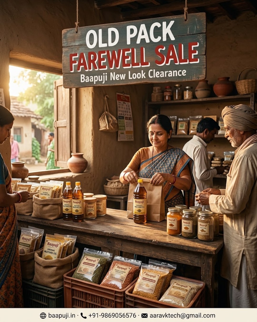 Old Packaging Farewell Sale - Baapuji New Look Clearance