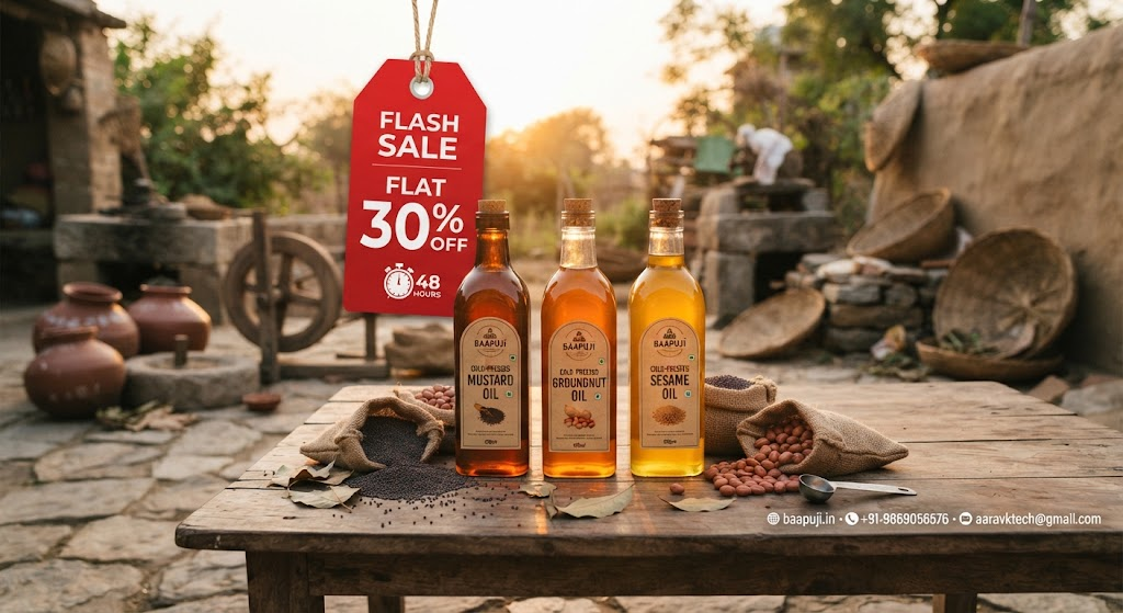48-Hour Flash Sale - Flat 30% Off Cold-Pressed Oils