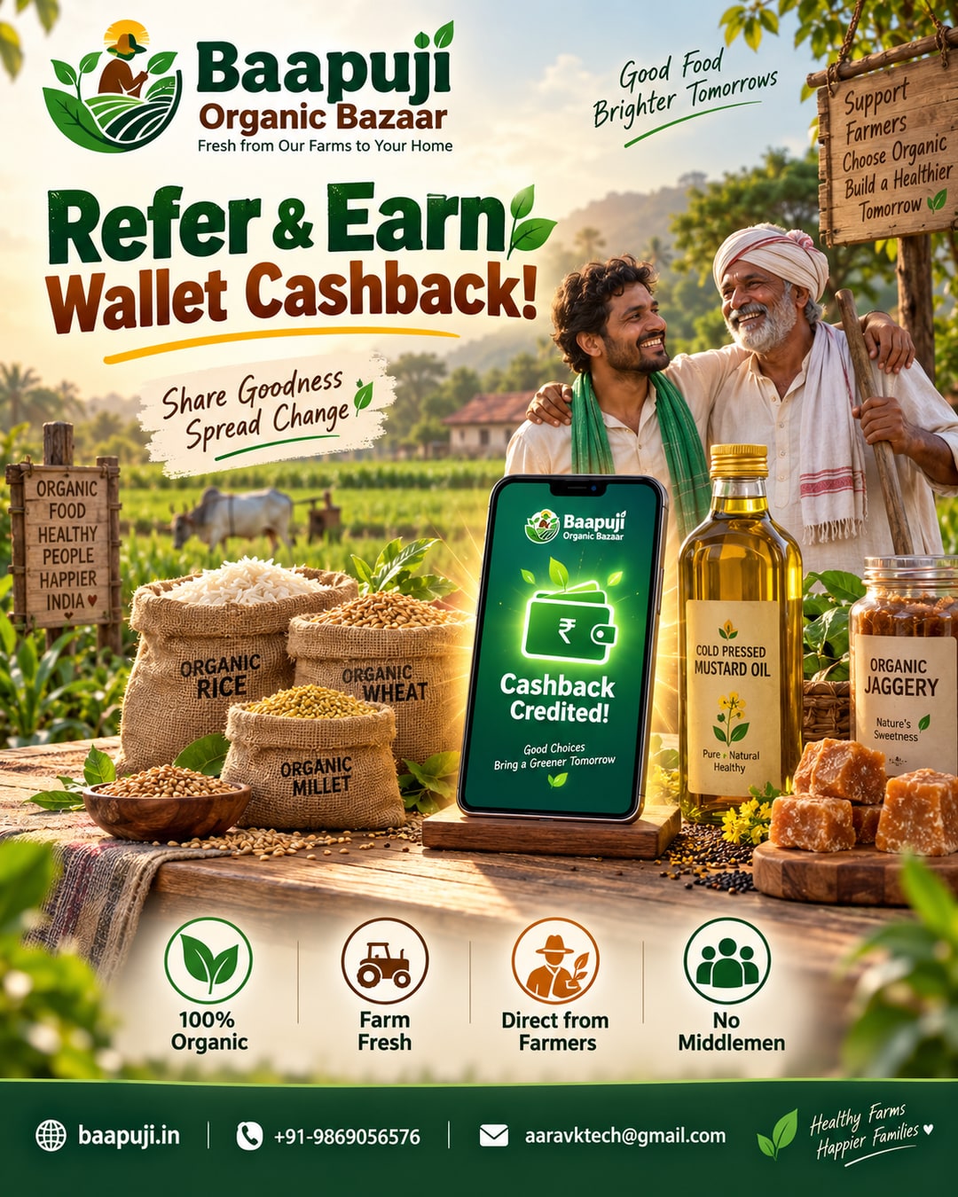 Baapuji Refer & Earn Wallet Cashback