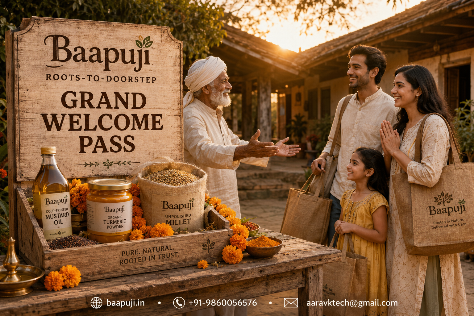 Baapuji Roots-to-Doorstep Grand Welcome Pass