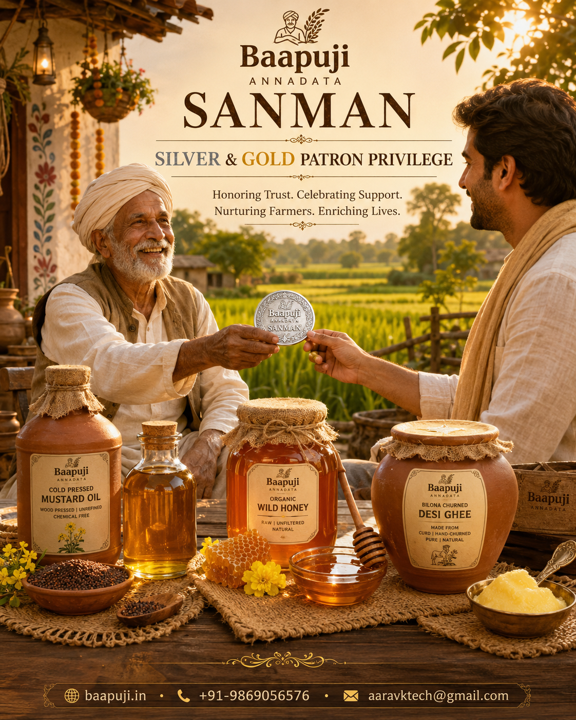 Baapuji Annadata Sanman Silver & Gold Patron Privilege