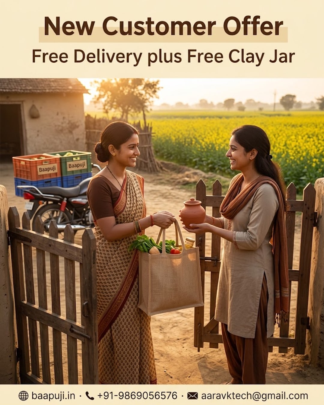First Order Special - Free Doorstep Delivery + Free Clay Jar Gift