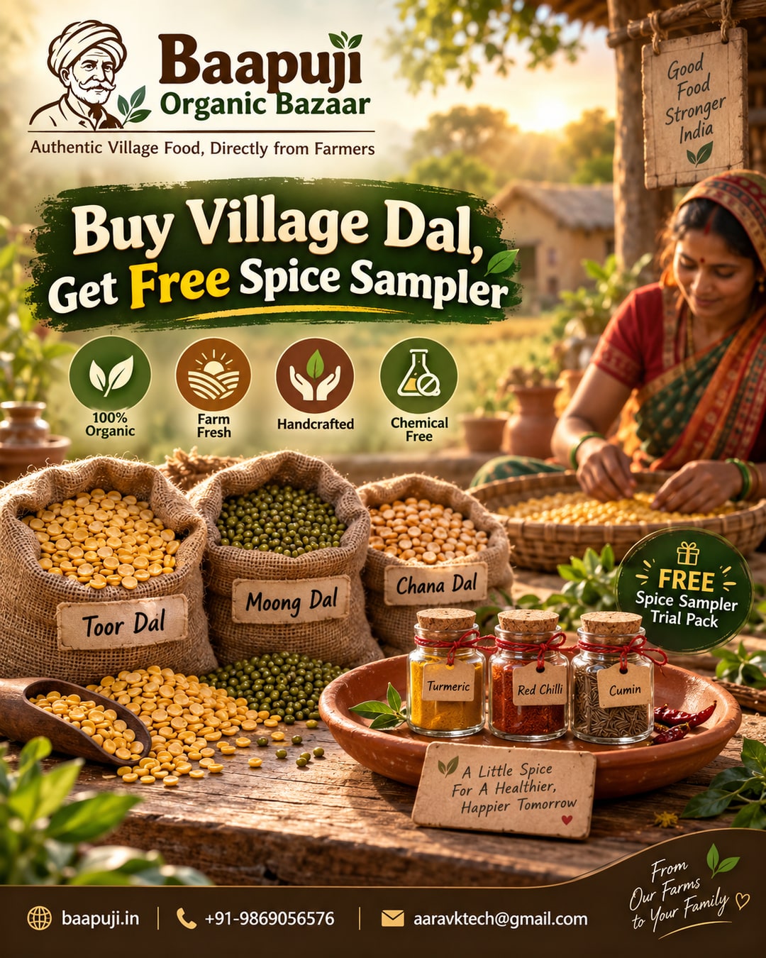Buy Village Dal, Get a Free Spice Sampler Trial Pack
