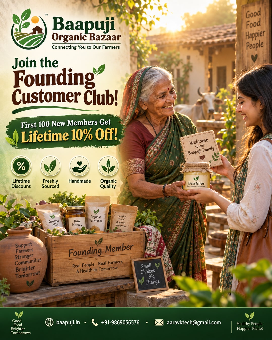 Baapuji Founding Customer Club - First 100 New Members Get Lifetime 10% Off