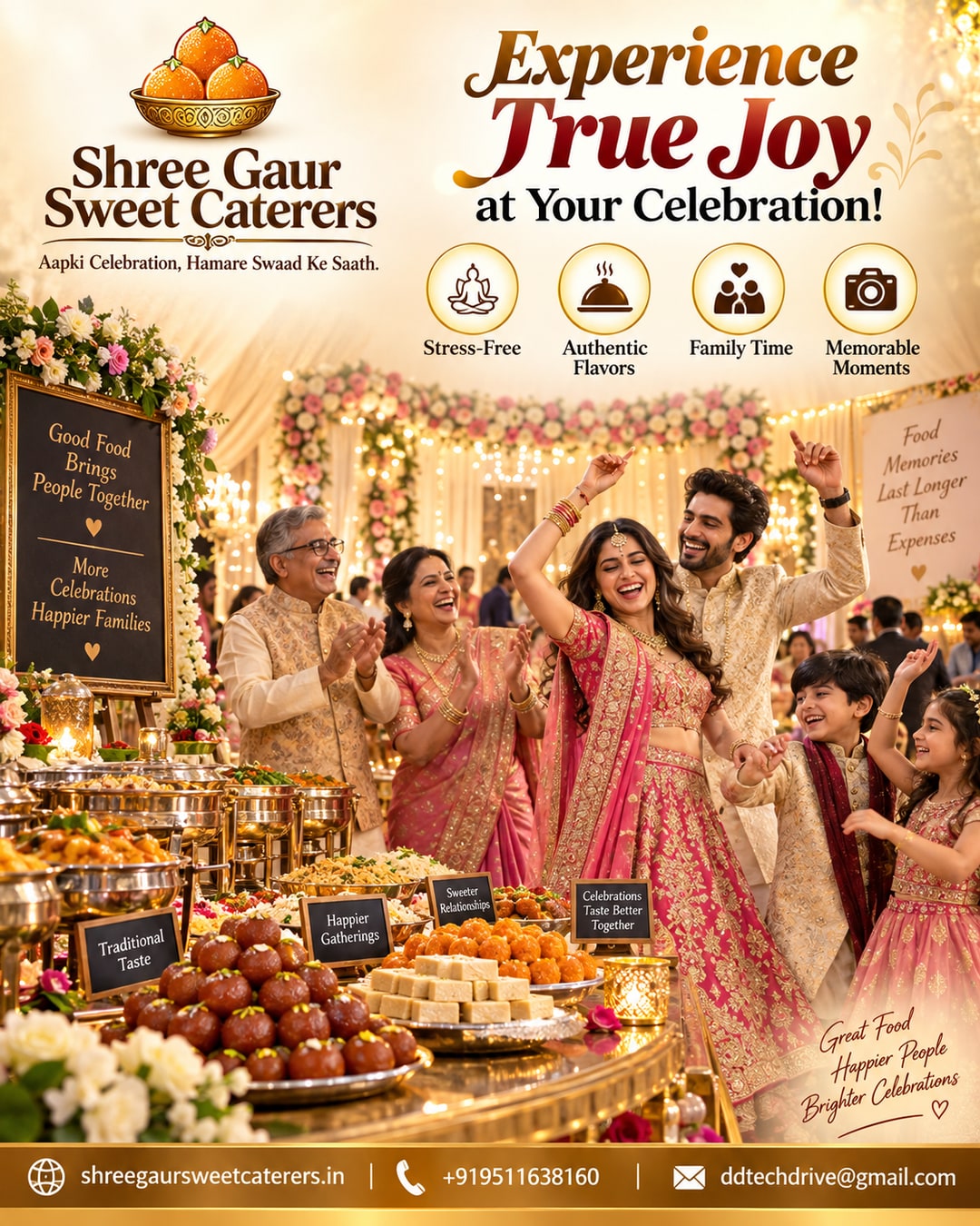 Jaipur Sikar family enjoying wedding celebration instead of managing catering logistics themselves