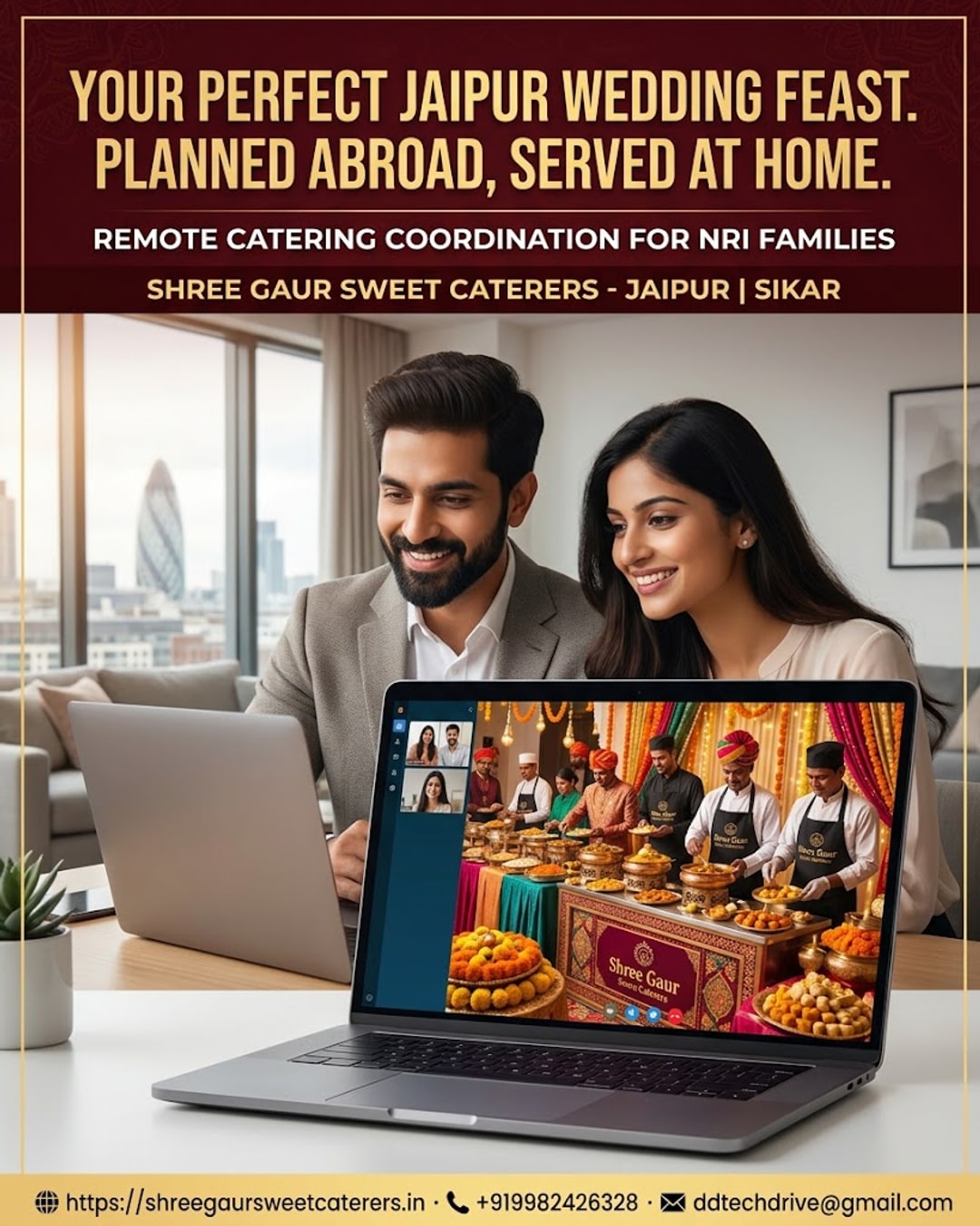 Comparison of DIY wedding catering hassle versus organized Shree Gaur Sweet Caterers buffet setup in Jaipur and Sikar