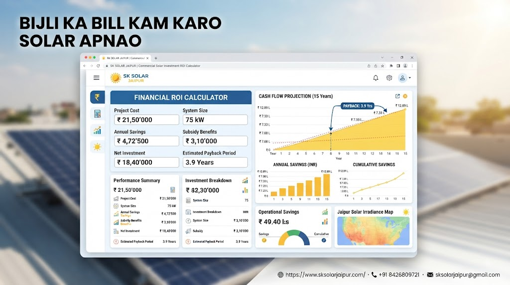 cold hard numbers: the financial timeline and exact monetary payback period of a commercial solar investment in jaipur