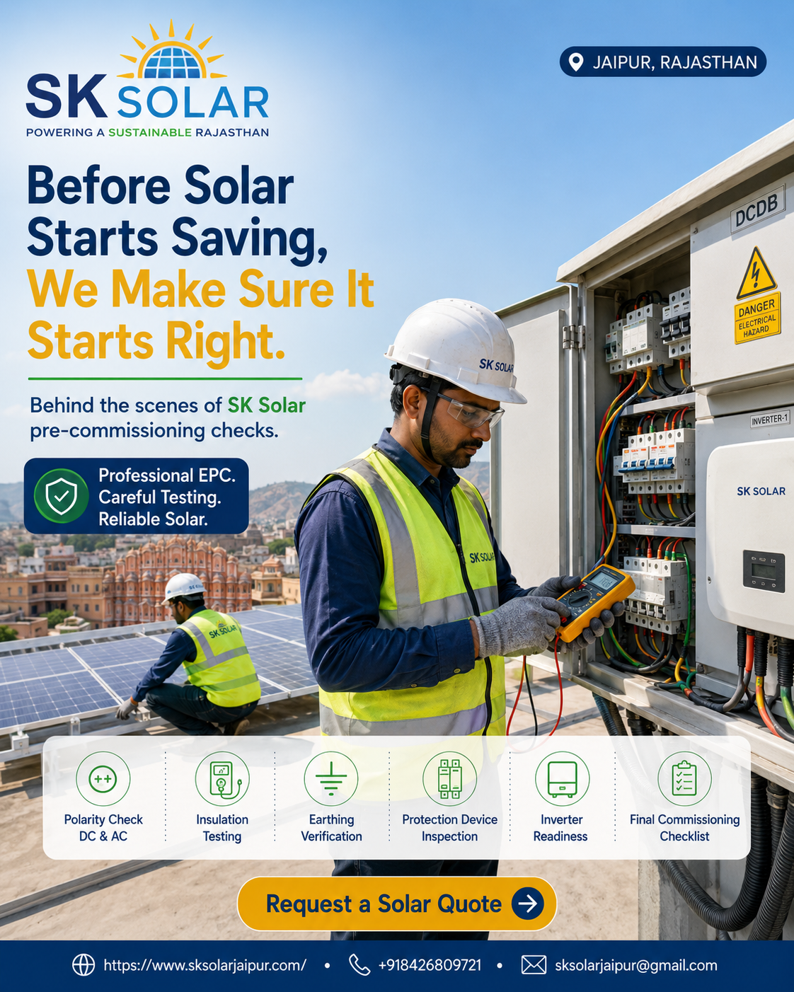 Behind the Meter: What SK Solar Engineers Check Before Switching On a New Solar Plant