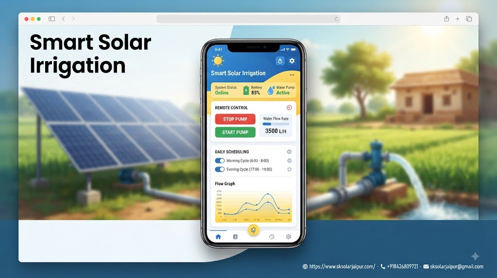 farmhouse and rural irrigation solar pump automation: scheduling smart water management and remote monitoring for remote rajasthan agriculture