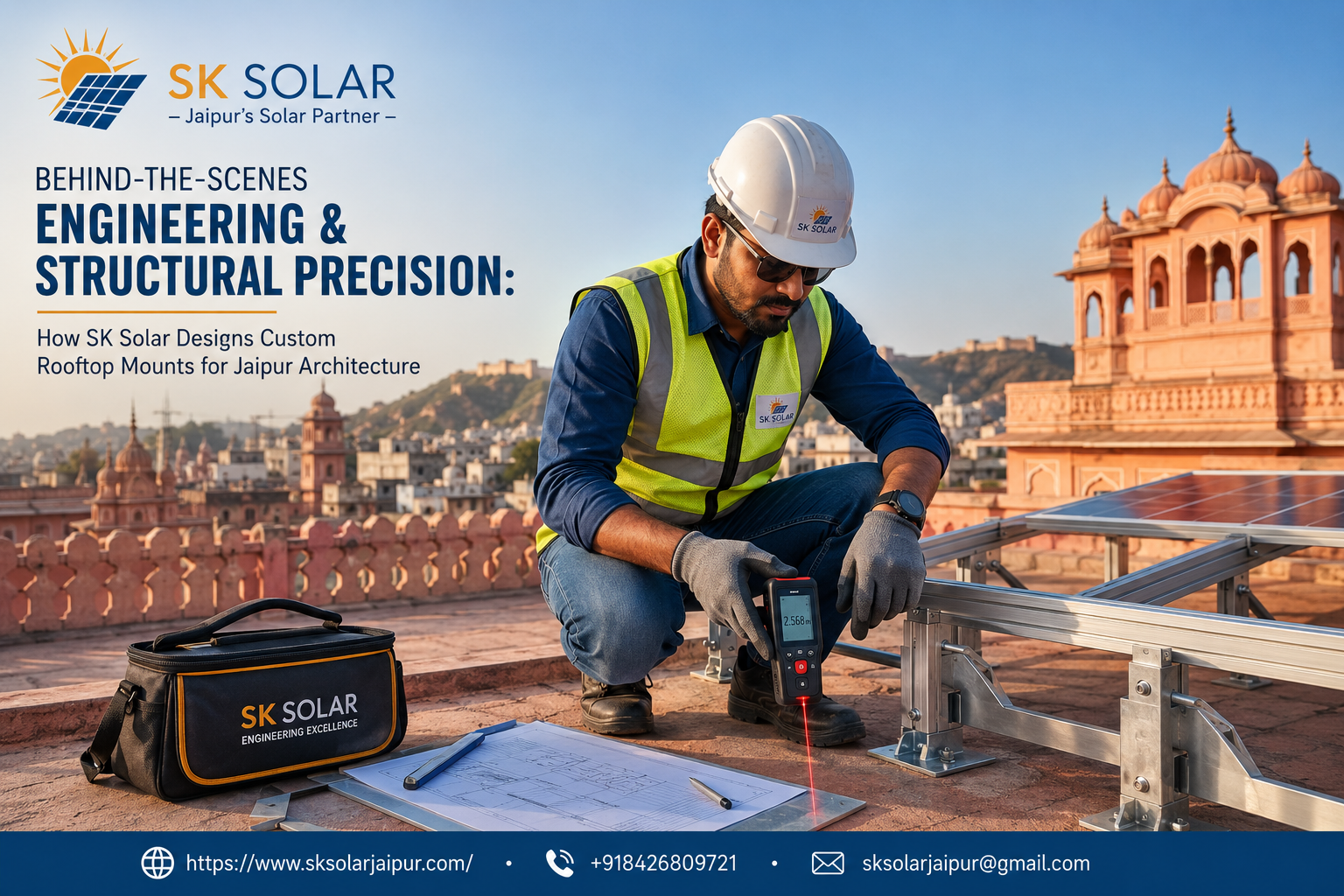 Behind-the-Scenes Engineering and Structural Precision: How SK Solar Designs Custom Rooftop Mounts for Jaipur Architecture