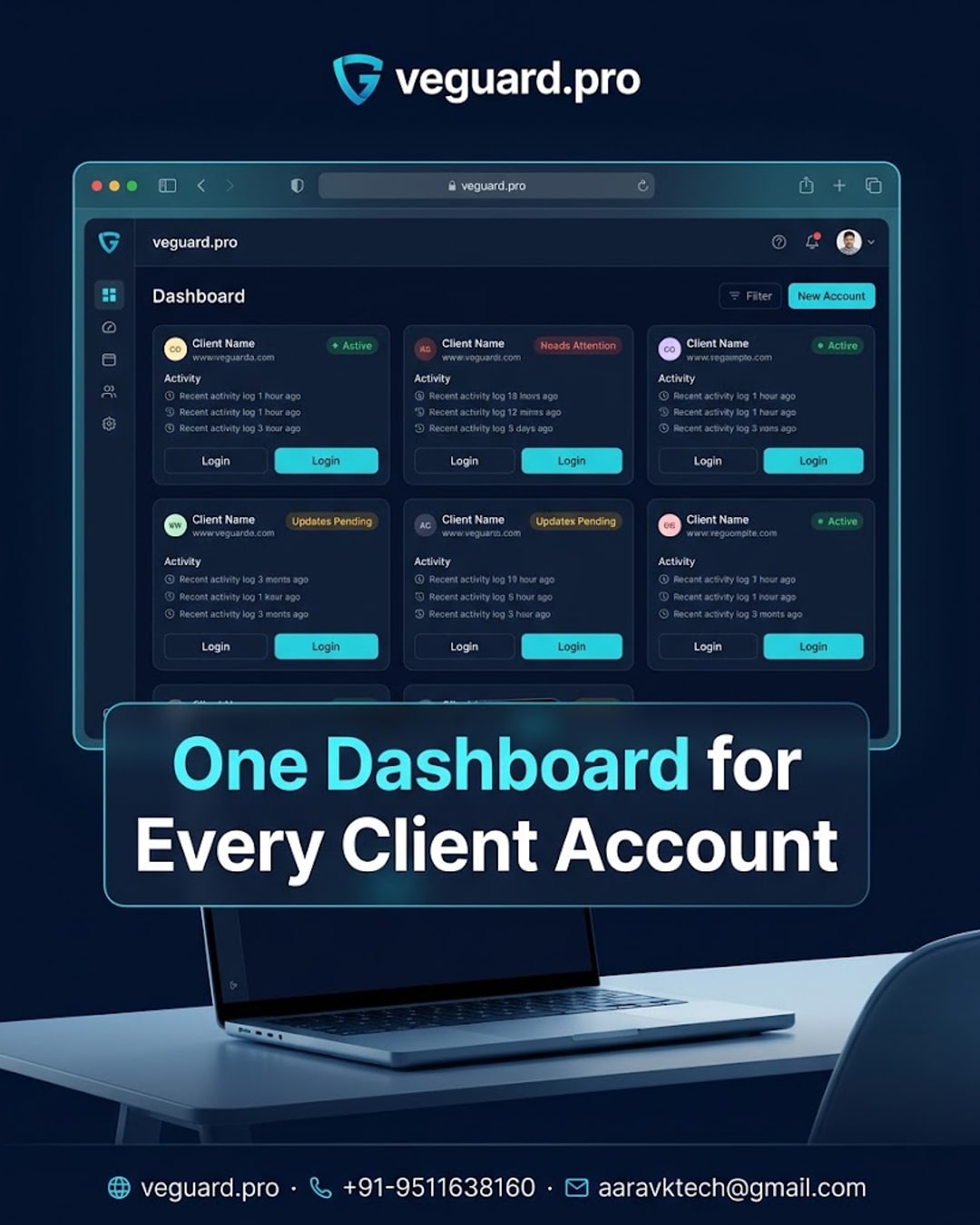 Digital Agencies Managing Multiple Client Websites - One Dashboard for Every Client Account