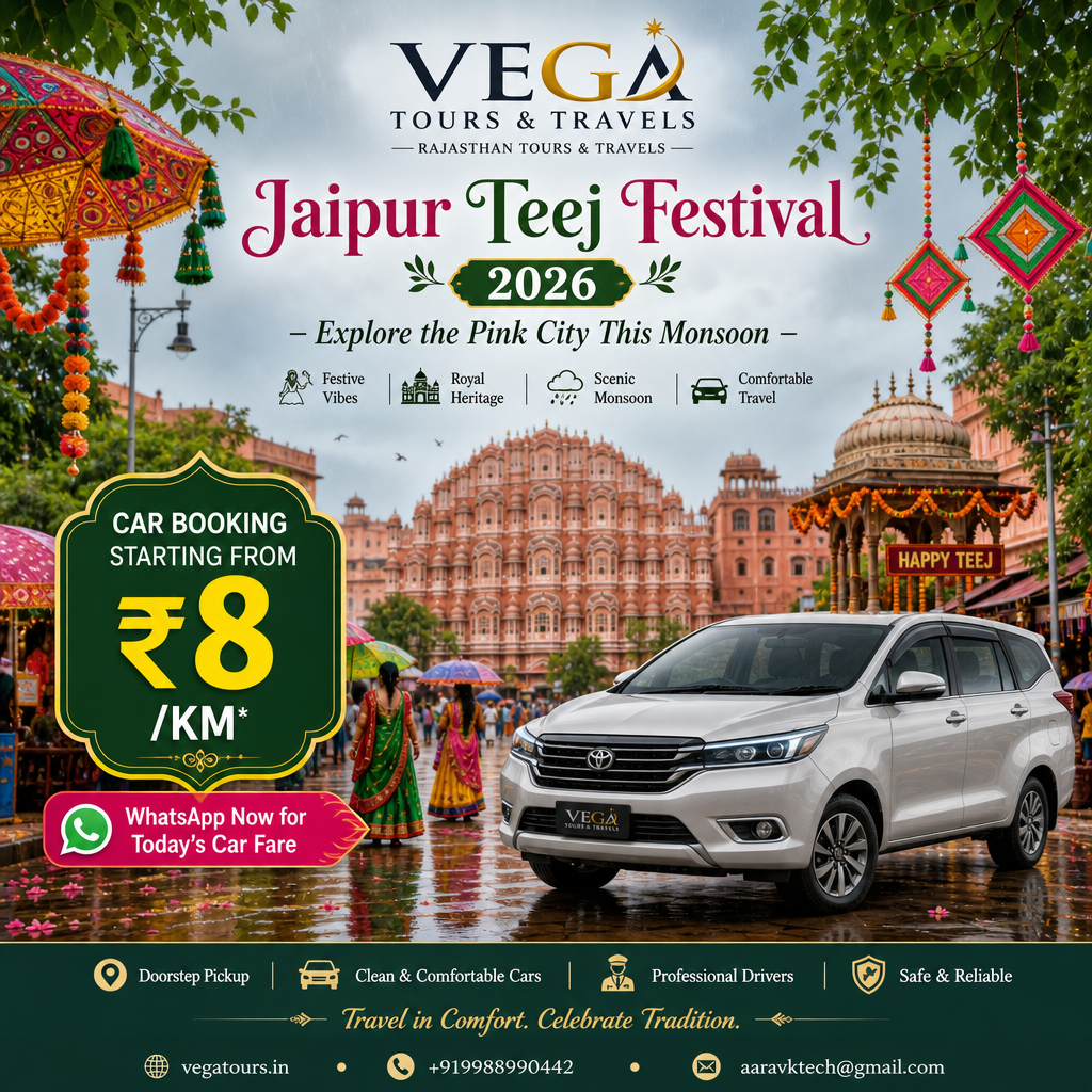 Jaipur Teej Festival 2026 Monsoon City Tour: Heritage, Procession Planning & Rain-Smart Taxi Travel