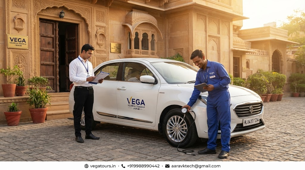 Transparent Vehicle Handover & Pre-Trip Safety Inspection: What Happens Before Your Vega Tours & Travels Cab Arrives at Your Jaipur Doorstep