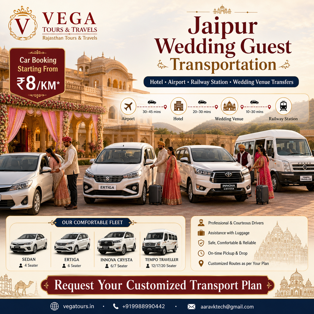 Jaipur Wedding Guest Transportation: Multi-Hotel Pickup and Venue Transfer Planning