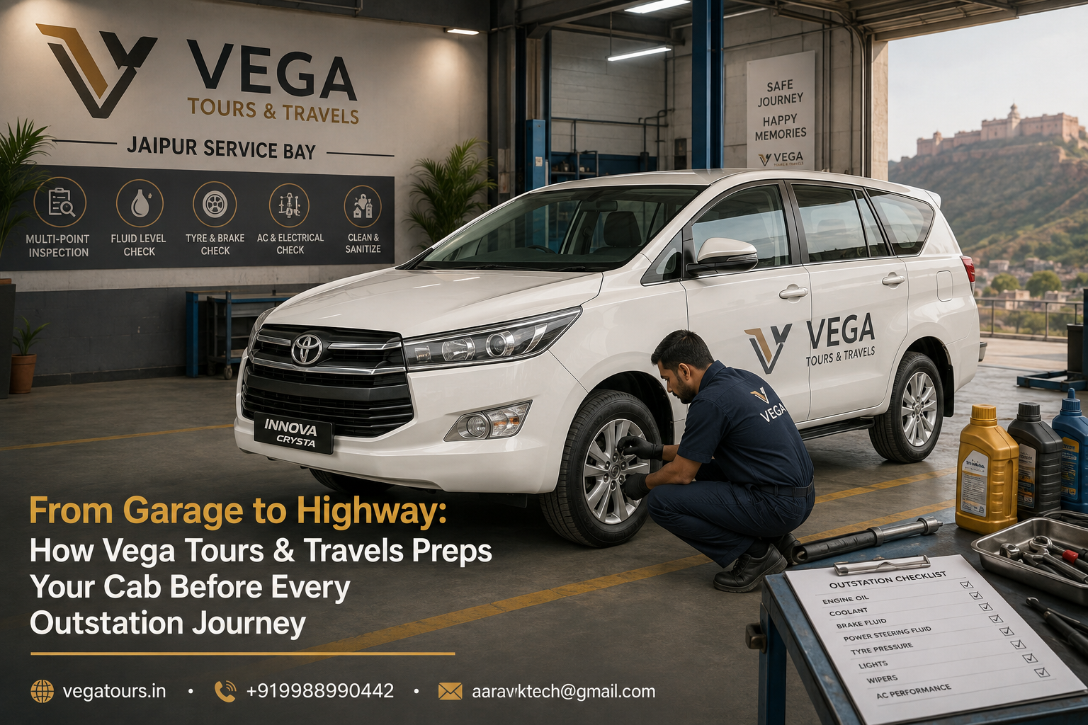 From Garage to Highway: How Vega Tours & Travels Preps Your Cab Before Every Outstation Journey