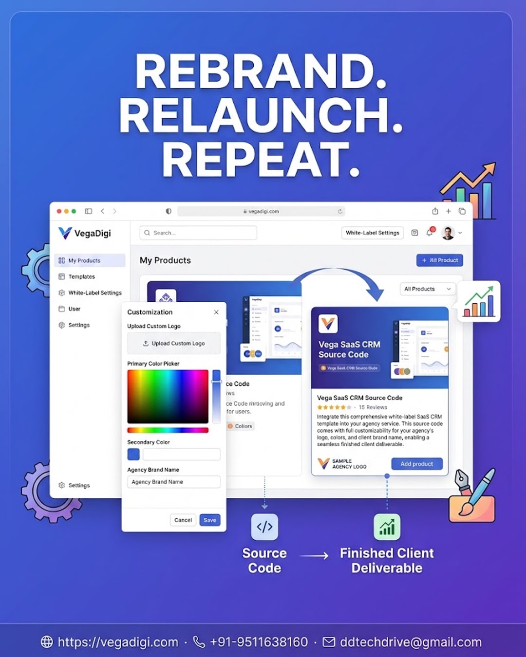 The white-label boom 2026: agencies and freelancers rebrand ready-made VegaDigi source code into polished client deliverables